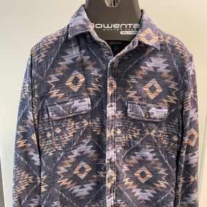 Warm Cotton Button Down Shirt, Mens Medium